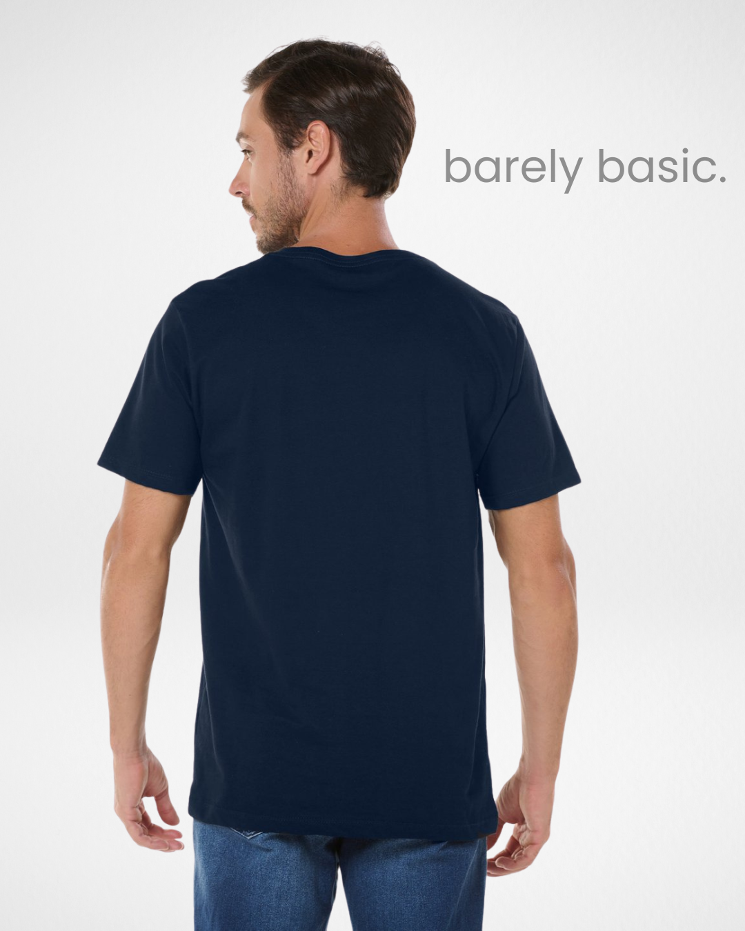 men’s navy blue premium cotton v-neck t-shirt front view; back view of men’s navy blue v-neck t-shirt; close-up of navy blue premium cotton fabric texture; model wearing navy blue cotton v-neck t-shirt; men’s fitted navy v-neck t-shirt; breathable cotton v-neck shirt on male model; casual outfit with navy blue men’s t-shirt; detailed stitching on premium navy cotton shirt; side view of men’s navy v-neck tee; high-quality men’s navy cotton t-shirt close-up.