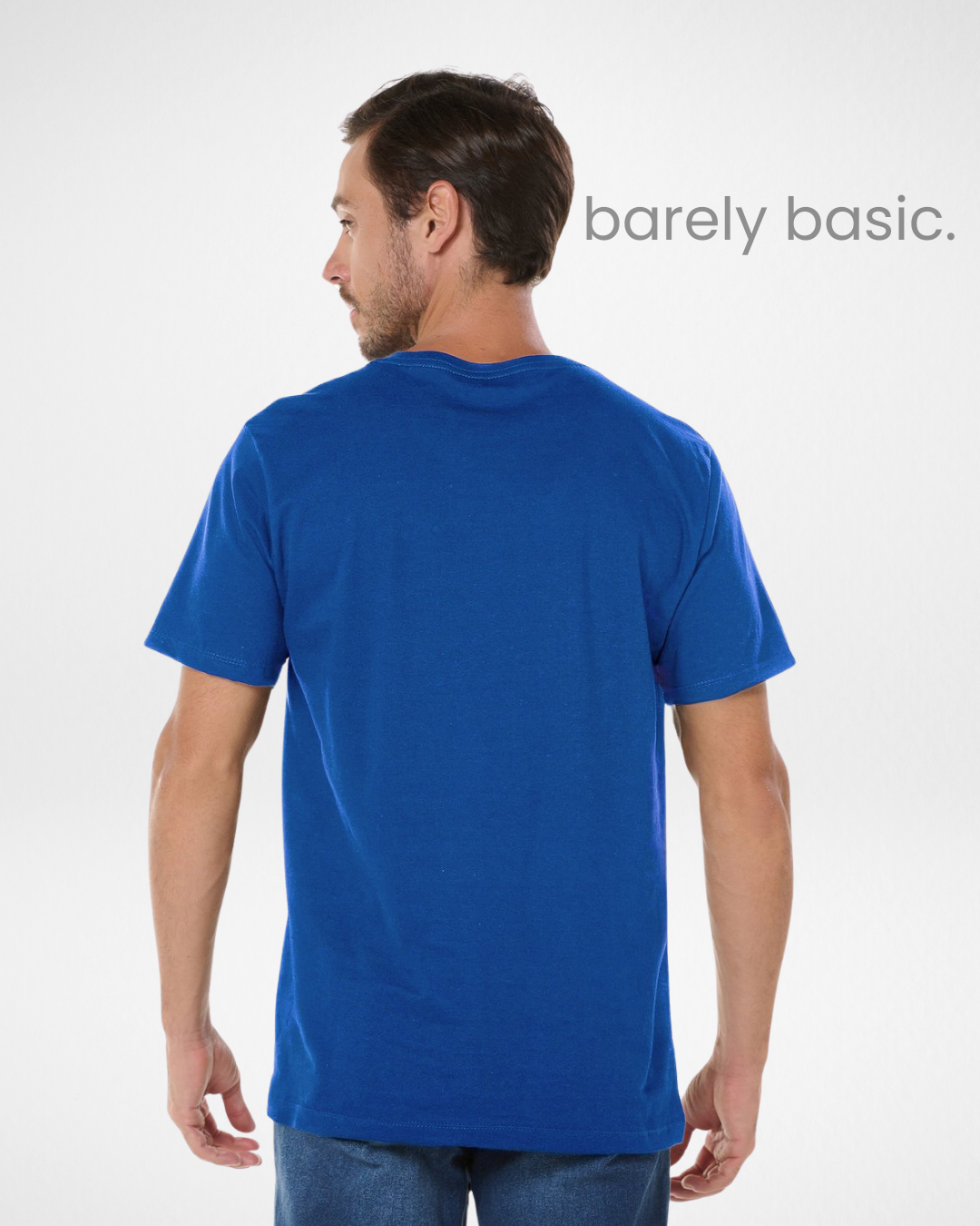 men’s blue premium cotton v-neck t-shirt front view; back view of men’s blue v-neck t-shirt; close-up of blue premium cotton fabric texture; model wearing blue cotton v-neck t-shirt; men’s fitted blue v-neck t-shirt; breathable cotton v-neck shirt on male model; casual outfit with blue men’s t-shirt; detailed stitching on premium blue cotton shirt; side view of men’s blue v-neck tee; high-quality men’s blue cotton t-shirt close-up.