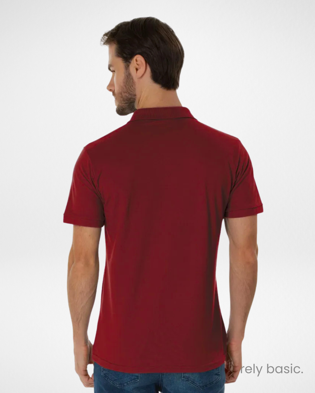 red piqué polo shirt for men front view; vibrant red men’s polo with short sleeves and button collar; breathable cotton-blend red polo for everyday comfort; smart casual red polo shirt with ribbed collar; classic fit red polo for versatile men’s wardrobe