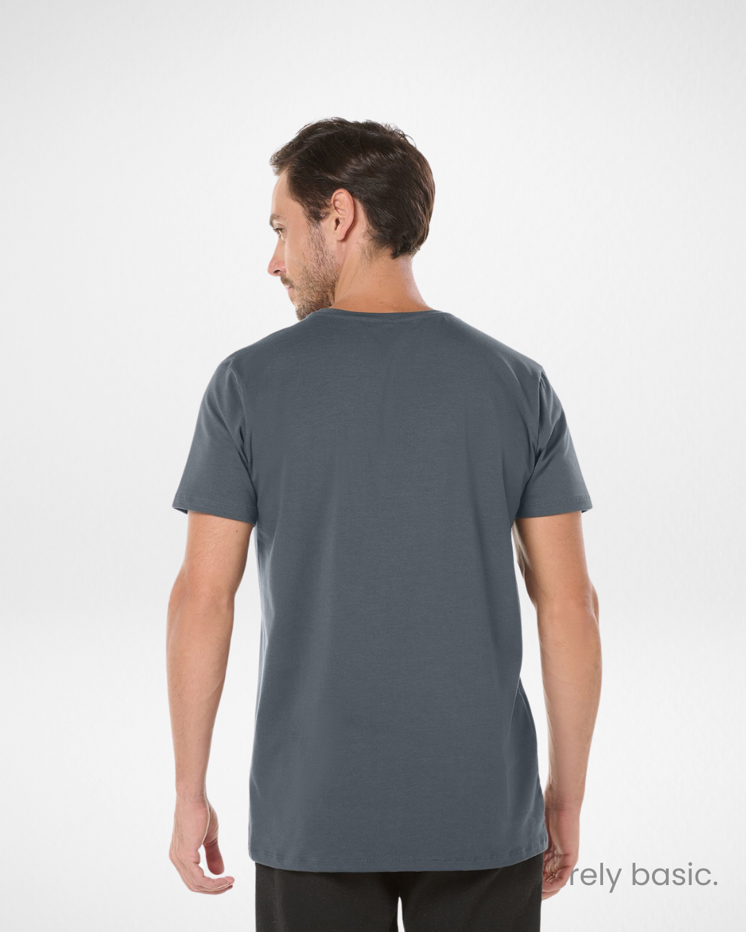 light grey tech modal shirt for men front and side; breathable and lightweight light grey t-shirt for activewear; soft and moisture-wicking light grey modal tee; slim fit light grey tech shirt for gym and lifestyle; wrinkle-resistant light grey shirt close-up