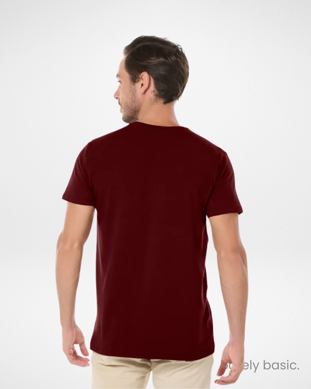 dark red tech t-shirt front view for men; folded dark red performance shirts bundle; stylish dark red men’s athletic tee; model wearing red tech shirt for men; breathable and quick-dry red workout shirt; anti-fade dark red t-shirt with crew neck; comfortable red shirt for modern casual look; tailored athletic fit red shirt for men; soft modal red tee for active lifestyles; durable dark red shirt for daily use