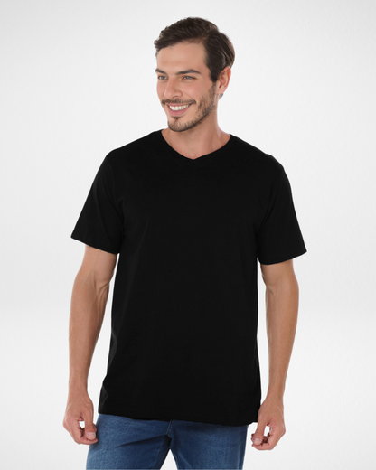 Men’s Premium Cotton V-Neck T-Shirt – 5-Pack