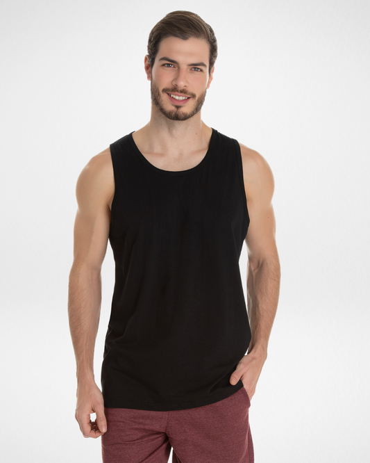 Herren Premium Baumwoll Tank Top – Schwarz