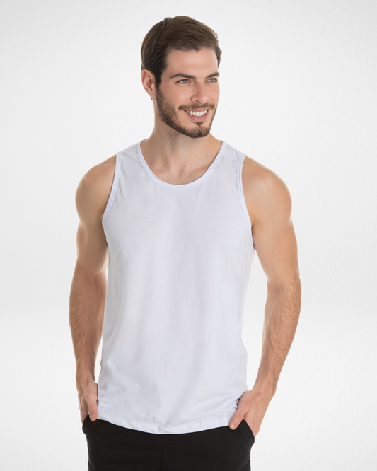 Herren Premium Baumwoll Tank Top – Weiß
