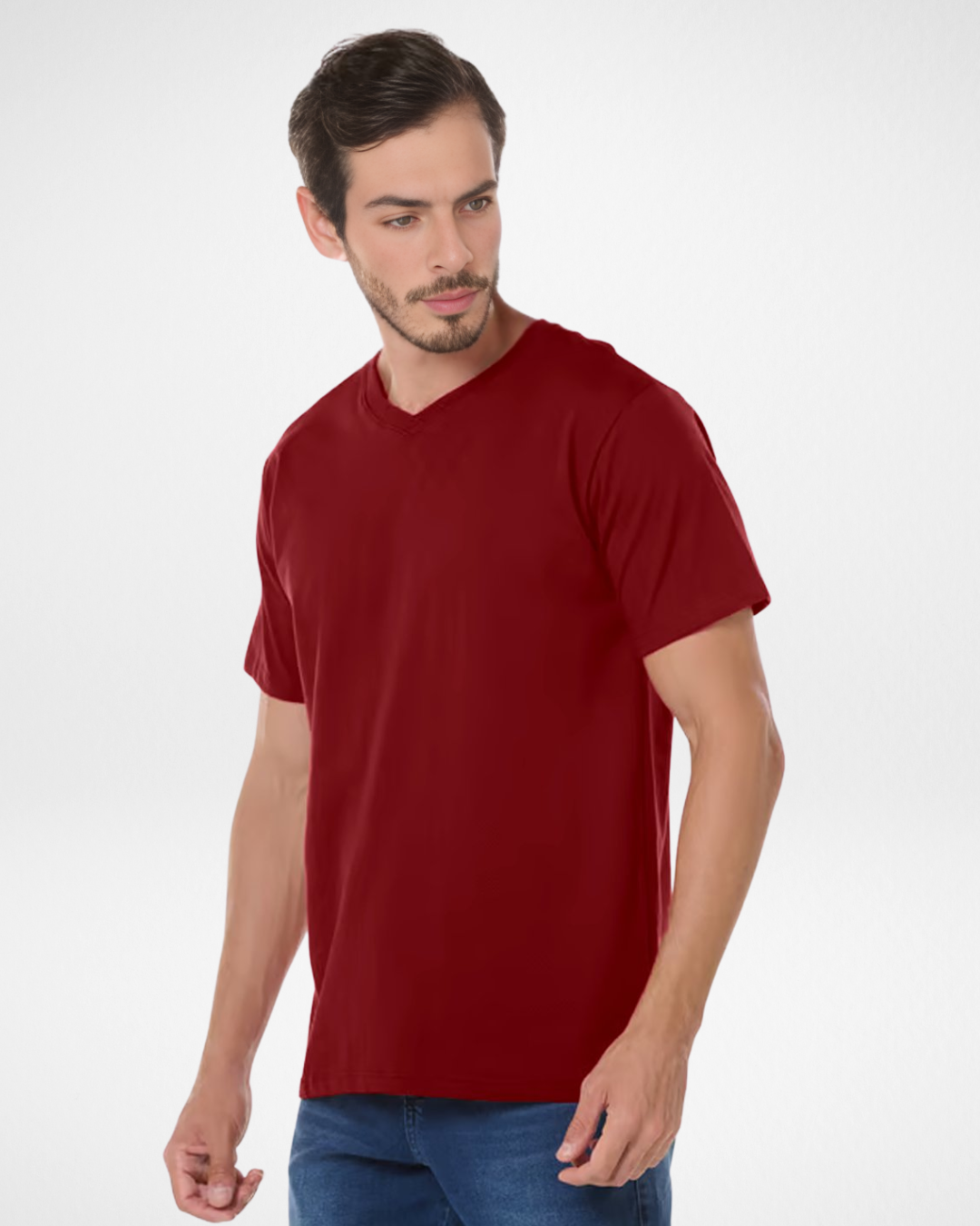 Men’s Premium Cotton V-Neck T-Shirt – 5-Pack