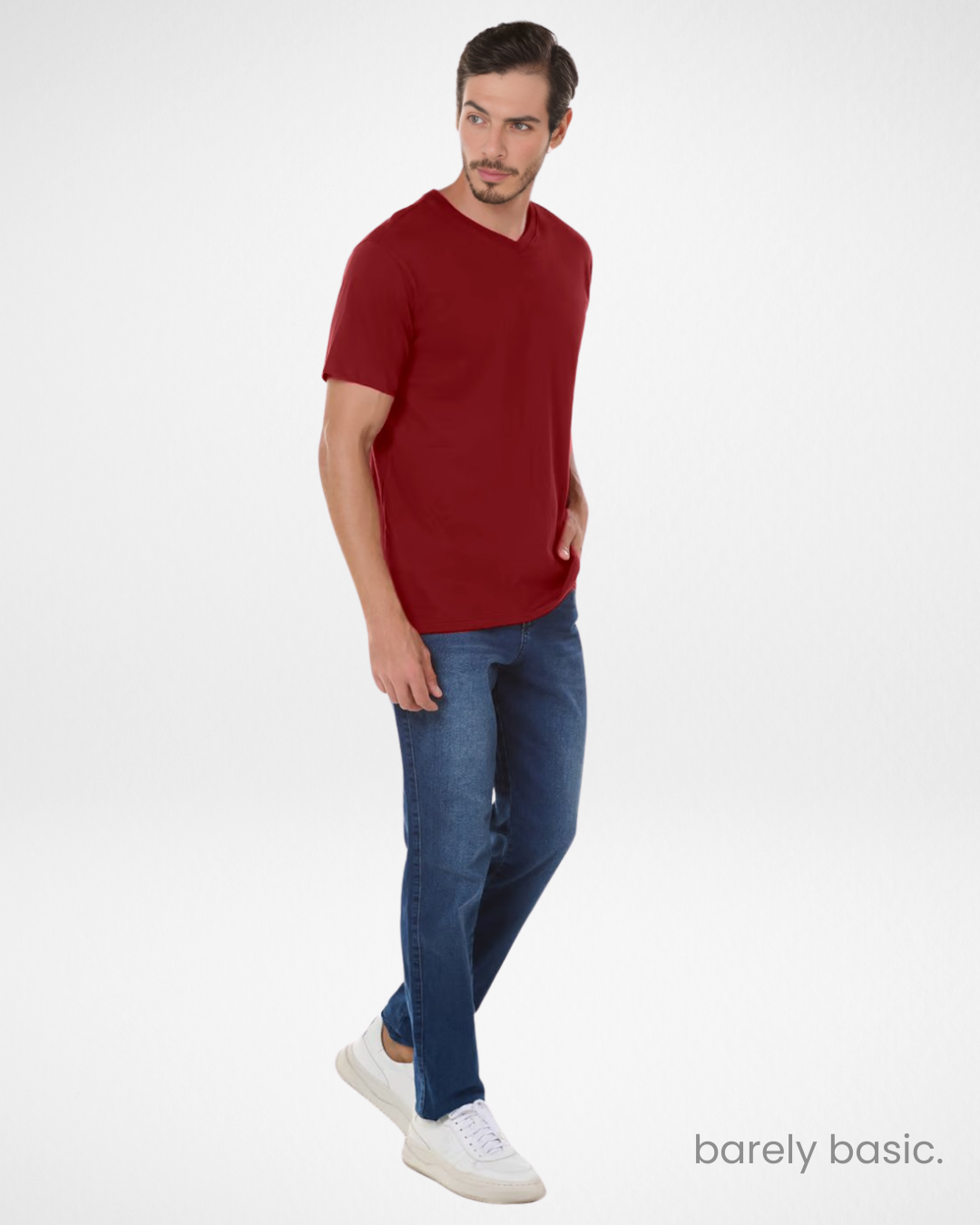 Men’s Premium Cotton V-Neck T-Shirt – 5-Pack